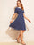 Guipure Lace Trim Wide Band Waist Dress