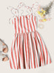 Self Tie Shoulder Fit & Flare Dress