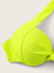 Neon Lime Twist Underwired Top With Tie Side Bikini