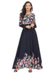 Flower Print Flare Maxi Dress