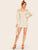 Button Front Shirred Bardot Dress