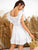 Ruffle Hem Eyelet Embroidered Lace Insert Dress
