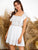 Ruffle Hem Eyelet Embroidered Lace Insert Dress
