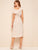 Asymmetrical Neck Ruffle Trim Heart Print Belted Dress