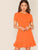 Zipper Back Ruffle Hem Fitted Dress
