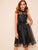 60s Buttoned Front Belted Polka Dot Organza Dress