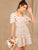 Floral Print Shirred Tie Back Dress