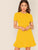 Zipper Back Ruffle Hem Fitted Dress
