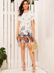 Floral Print Trapeze Dress