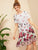 Floral Print Trapeze Dress