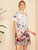 Floral Print Trapeze Dress