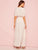V Neck Ruffle Trim Lace Insert Maxi Dress