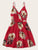Floral Print Surplice Front Cami Dress