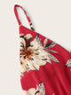 Floral Print Surplice Front Cami Dress