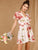 Surplice Floral Print Belted Dress
