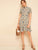 Frill Neck Button Up Flounce Hem Floral Tea Dress