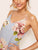 Floral Print Double V Neckline Cami Dress