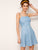 Knot Back Denim Skater Cami Dress