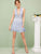 Plunging Neck Open Back Guipure Lace Overlay Dress