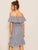 Plaid Print Ruffle Hem Dress