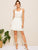 Contrast Lace Solid Cami Dress