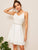Contrast Lace Solid Cami Dress