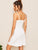Ruffle Trim Solid Cami Dress