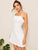 Ruffle Trim Solid Cami Dress