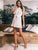 Ruffle Trim Self Belted Guipure Lace Dress