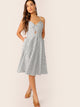 Twist Front Peekaboo Pocket Side Cami Dress