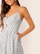 Twist Front Peekaboo Pocket Side Cami Dress