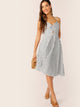 Twist Front Peekaboo Pocket Side Cami Dress