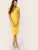 Mock-neck Solid Bodycon Dress