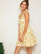 Self Shoulder Plunge Open Back Dress