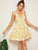 Self Shoulder Plunge Open Back Dress