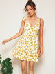 Self Shoulder Plunge Open Back Dress