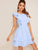 Knot Backless Layered Ruffle Trim Dress