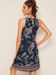 Aztec Print Keyhole Back Dress