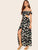Off The Shoulder Floral Print Cut Out Dress