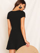 Button Front Square Neck Dress