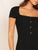 Button Front Square Neck Dress