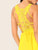Neon Yellow Lace Up Guipure Lace Back Cami Sundress