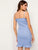 Ruffle Hem Shirred Bodycon Cami Dress
