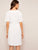 Solid V-neck Smock Dress