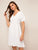 Solid V-neck Smock Dress