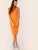 Mock-neck Solid Bodycon Dress