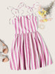 Self Tie Shoulder Fit & Flare Dress