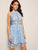 Guipure Lace Overlay Halter Dress