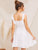 Ruffle Trim Button Front Fit & Flare Dress