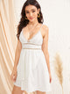 Lace Insert Cami Dress With Wrap Skirt